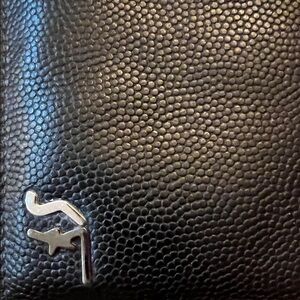 Salvatore Ferragamo Black Leather Key Holder